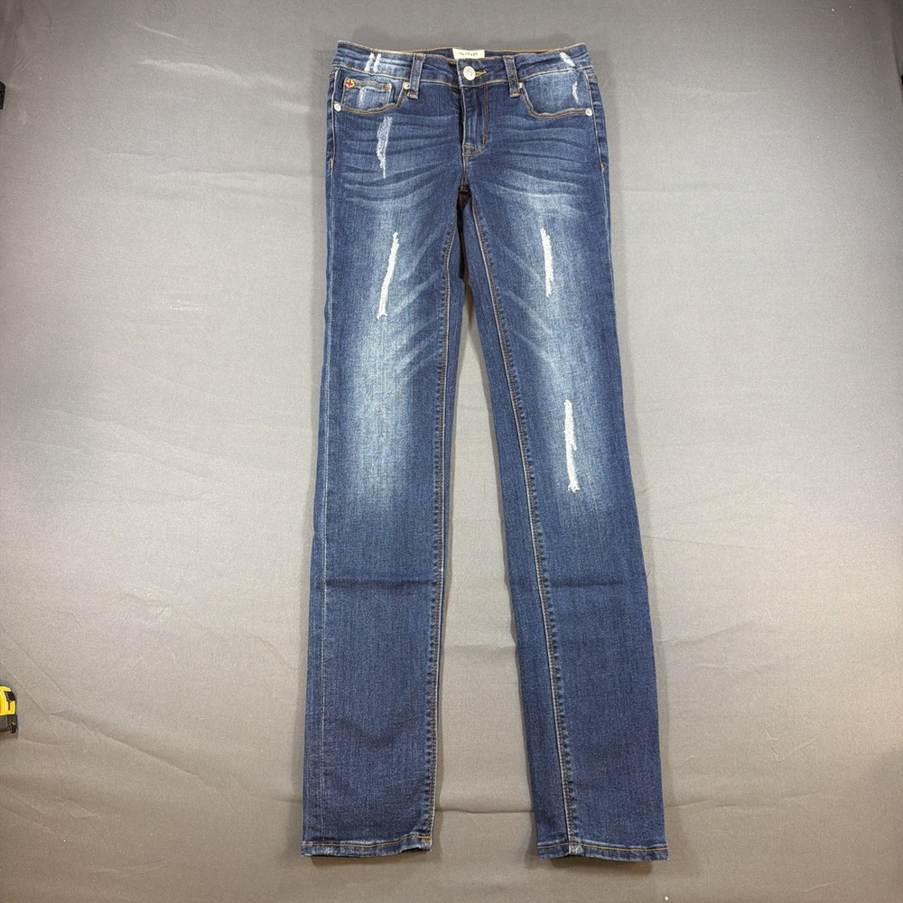Hudson Skinny Jeans Boys Size 14 Dark Wash Denim Everyday Casual Distressed